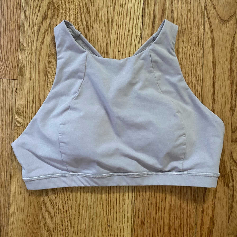 Lululemon Free To Be Serene Bra High Neck in Heathered Powdered Mauve